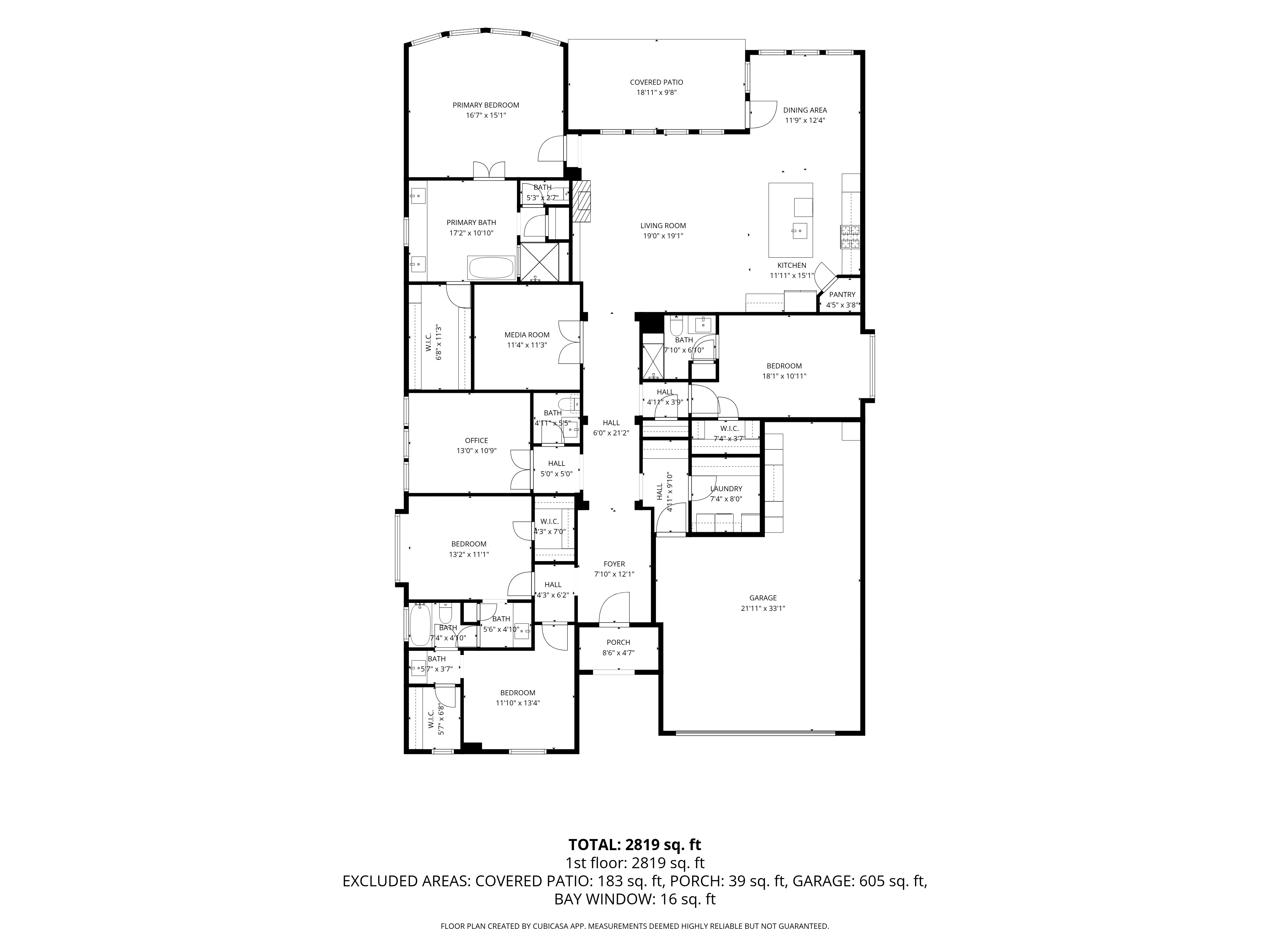Detailed 2D home floor plan